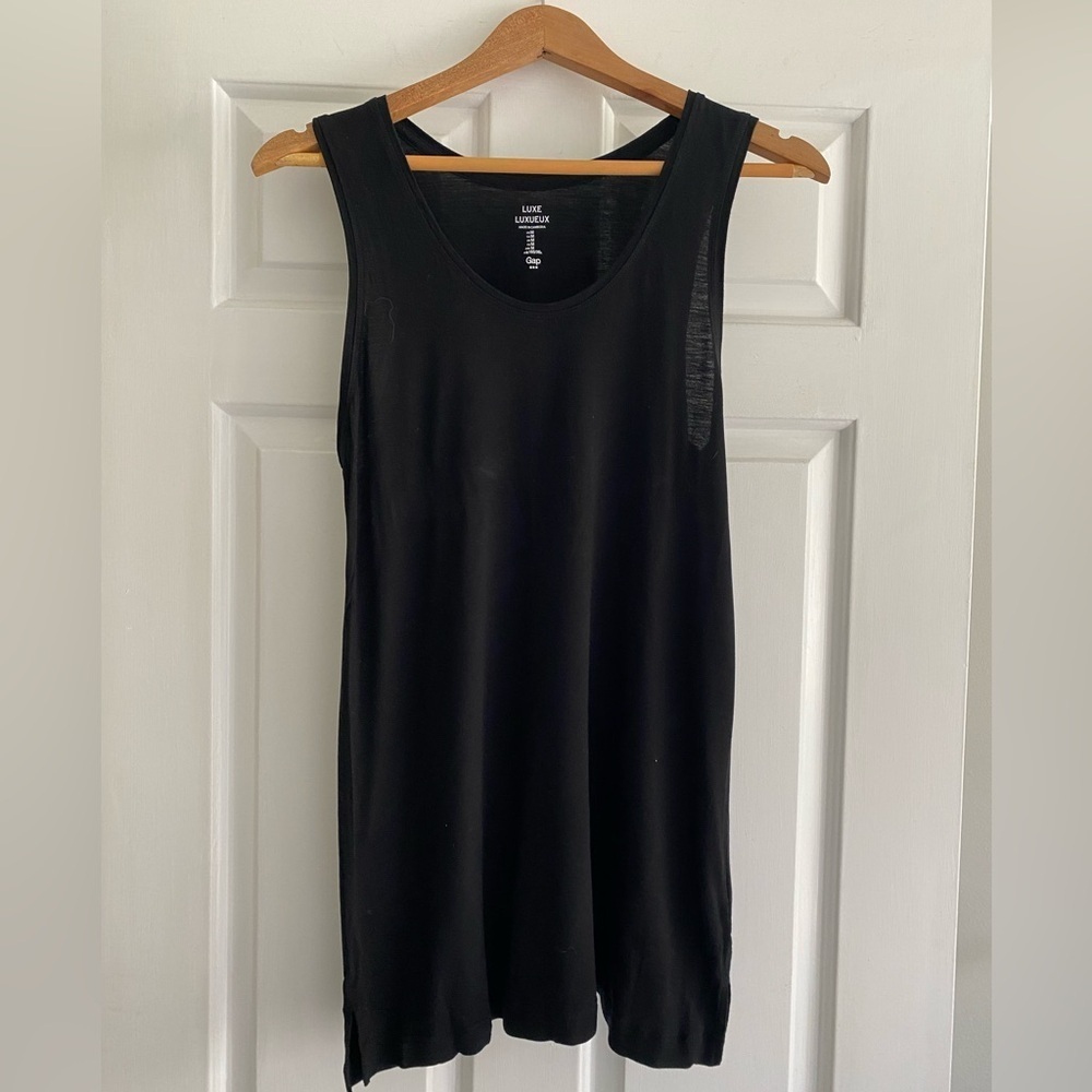 Gap Black Luxe Women’s Tunic Tank Top Size M